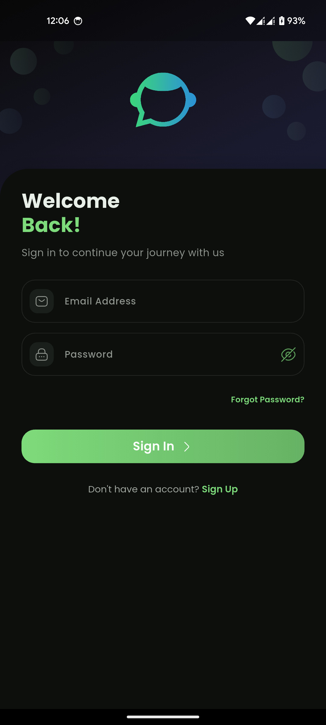Chazt login page