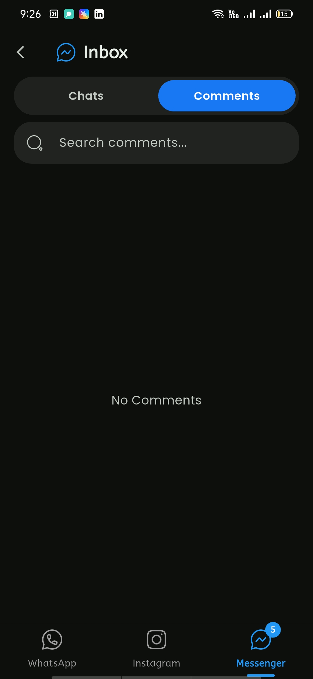 Facebook comments tab