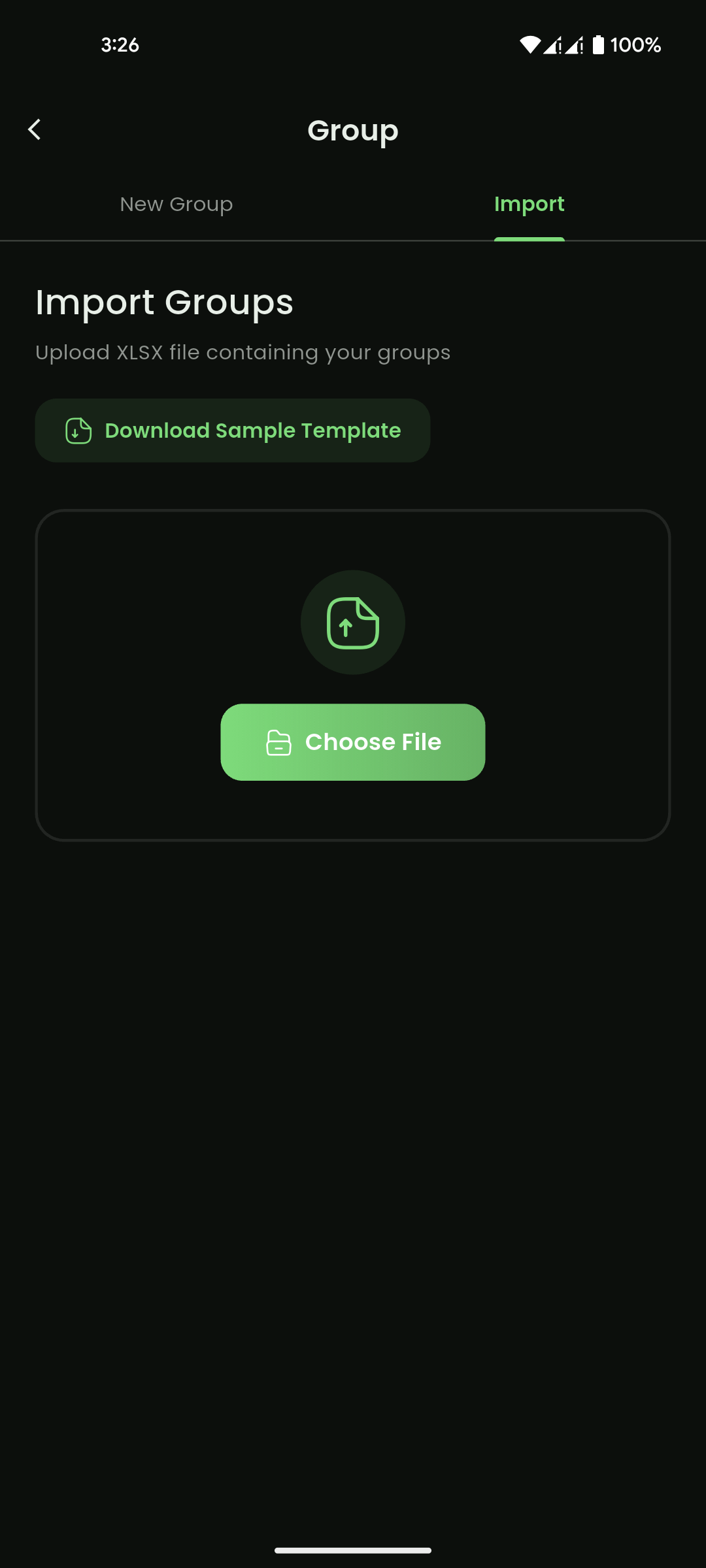 Group contact import